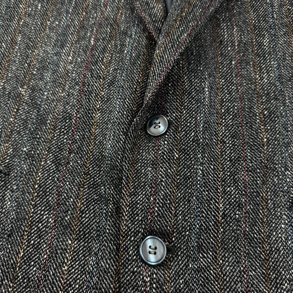 Jean Paul Germain Vintage Wool Herringbone Tweed Blazer Jacket 44R - Picture 4 of 13